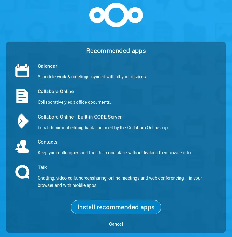 nextcloud-24-install-suggested-apps