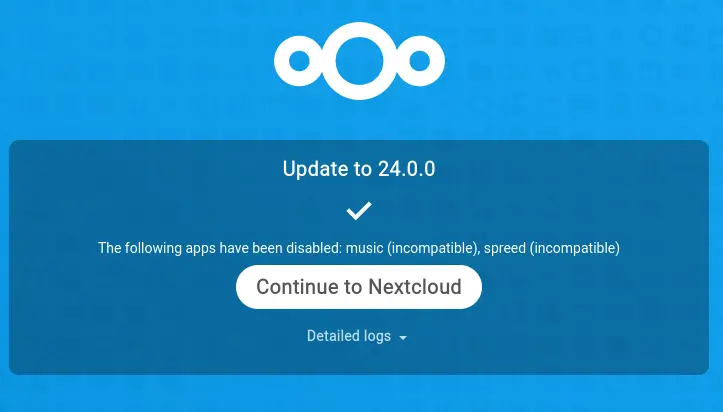 upgrade-to-nextcloud-24-update-finished