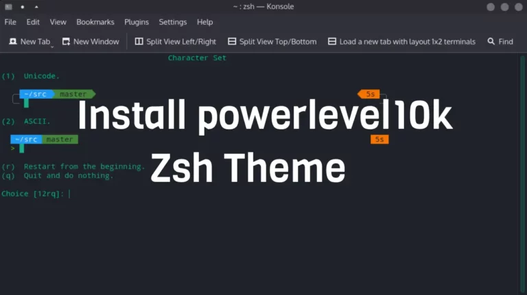 Install-powerlevel10k-zsh-theme