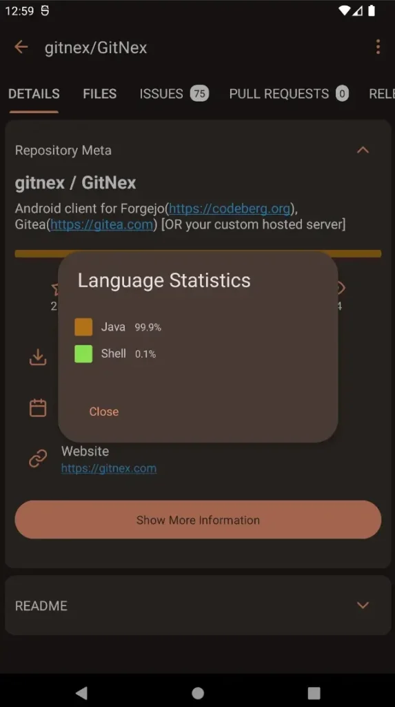 language-statistics-GitNex-5.1.0